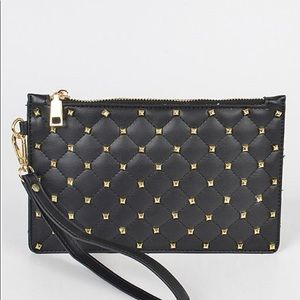 Studded Wristlet/Clutch (Black)